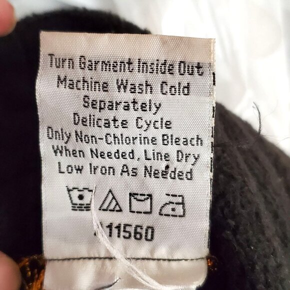 Bob Mackie Wearable Art Black Floral Embroidered Button-Up Soft Fluffy Coat 1X - Picture 5 of 11